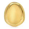 Polished Oval with Raised Rim Brooch — Gold