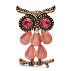 Vintage-Style Owl with Teardrop Feather Body Brooch original variant product photo