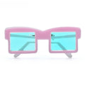 Colorful Acrylic Sunglasses Brooch — Pink