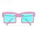 Colorful Acrylic Sunglasses Brooch — Pink