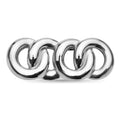Interlocking Chain Links Brooch — Silver