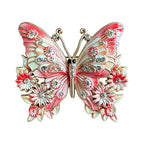 Butterfly with Flower-Trimmed Wings Brooch original white background product photo