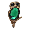 Faceted Owl on Branch Brooch original variant product photo