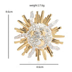 Smiling Sun and Stars Brooch