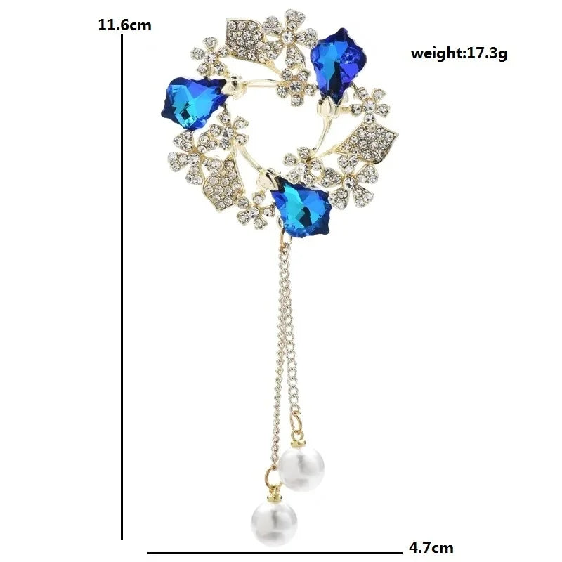 Decorative Bird and Botanical Statement Brooch