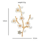 Pearl-Look Blossom Branch Brooch