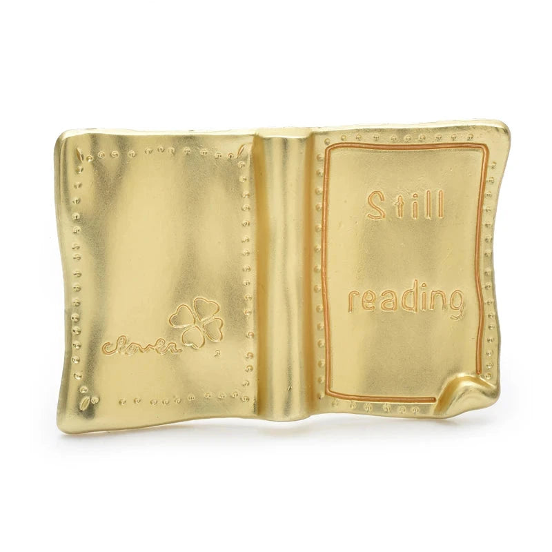 Textured Open Book Brooch — Open Book