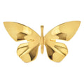 Polished Sculptural Butterfly Brooch — Gold