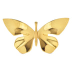 Polished Sculptural Butterfly Brooch — Gold