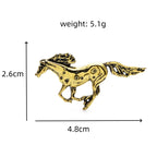 Vintage Racing Horse Brooch — dimensions