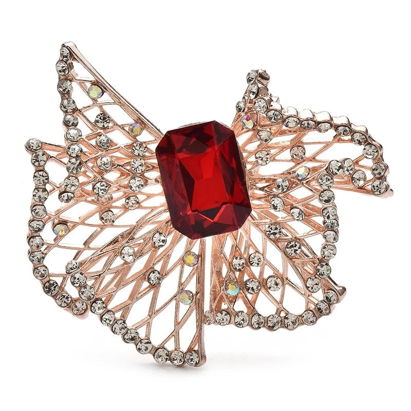 Openwork Geometric Frame with Faceted Center Brooch product variant photo