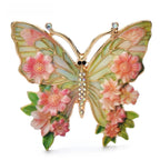 Floral Butterfly Brooch — Pink