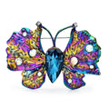 Iridescent Enamel Butterfly with Rhinestones Brooch — Iridescent Butterfly
