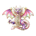 Dragon with Rainbow Wings Brooch original white background product photo