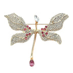 Rhinestone Dragonfly with Long Tail Brooch original white background product photo