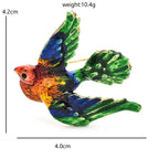 Flying Enamel Dove Brooch — dimensions
