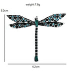 Jeweled Slender Dragonfly Brooch — dimensions