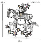 Fairy Rider with Horses and Stars Brooch dimensions and weight