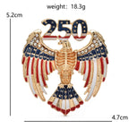 America 250 Commemorative Motif Brooch