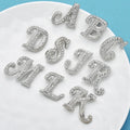 Rhinestone Script Initial Letter Brooch