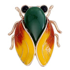 Cicada with Patterned Wings Brooch original white background product photo