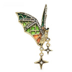 Enamel Flying Bat with Dangling Stars Brooch original variant product photo