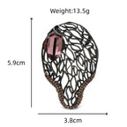 Openwork Leaf with Faceted Accent Brooch dimensions and weight