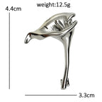 Polished Calla Lily Bloom Brooch