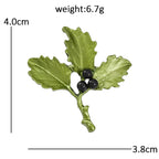 Nightshade Leaves and Berries Brooch