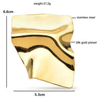 Abstract Wavy Square Brooch — dimensions