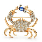 Sparkling Crab with Raised Claws Brooch original white background product photo