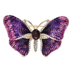 Gradient Enamel Butterfly Brooch — Purple
