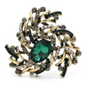 Vintage Swirl Flower with Faceted Center Brooch product variant photo