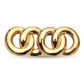 Interlocking Chain Links Brooch — Gold
