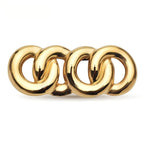 Interlocking Chain Links Brooch — Gold