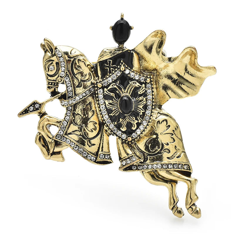 Armored Knight on Horseback Brooch — Knight on Horseback