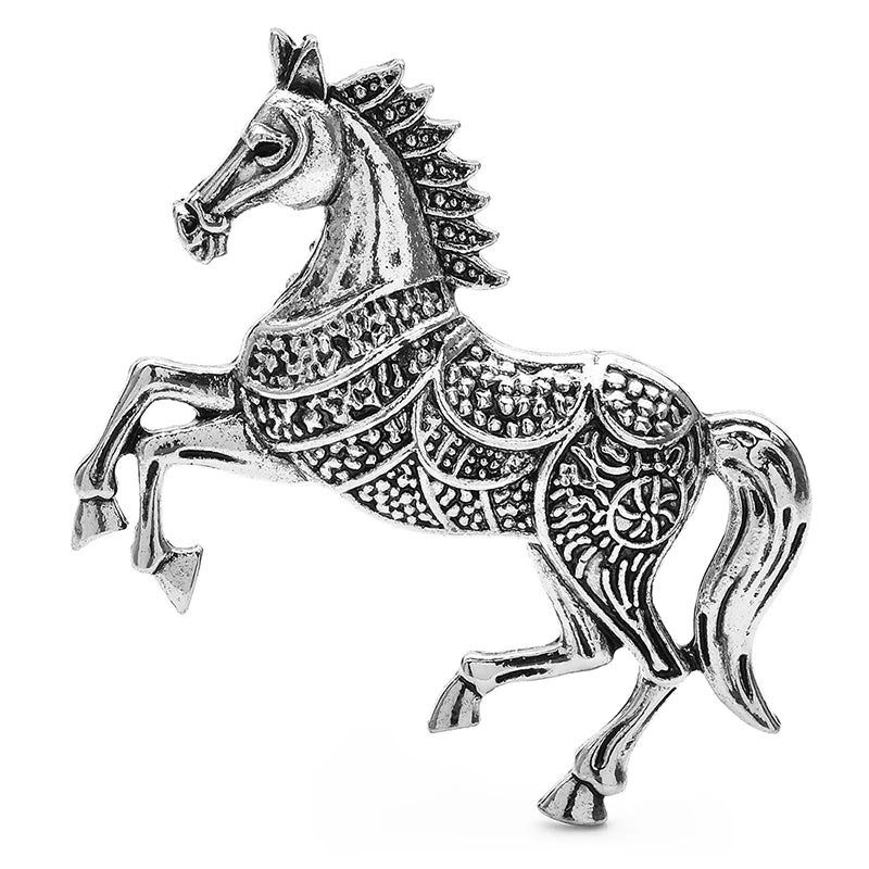 Broche cheval courant ajourée