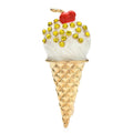Cherry-Topped Ice Cream Cone Brooch