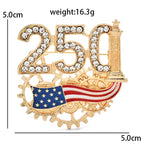 America 250 Commemorative Motif Brooch