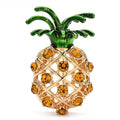 Rhinestone Pineapple with Enamel Leaves Brooch product variant photo