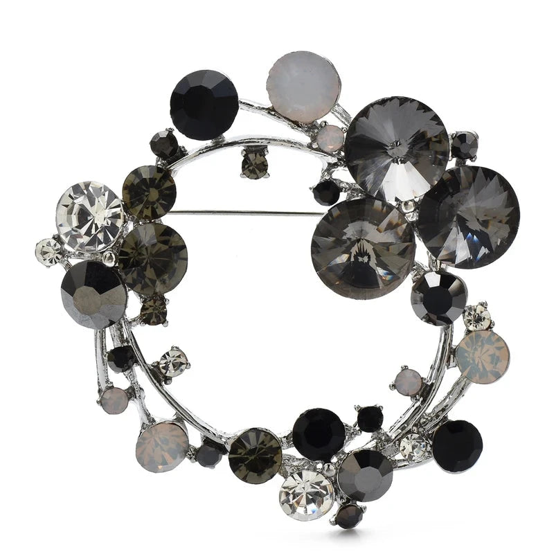 Faceted Flower and Bead Wreath Brooch original variant product photo