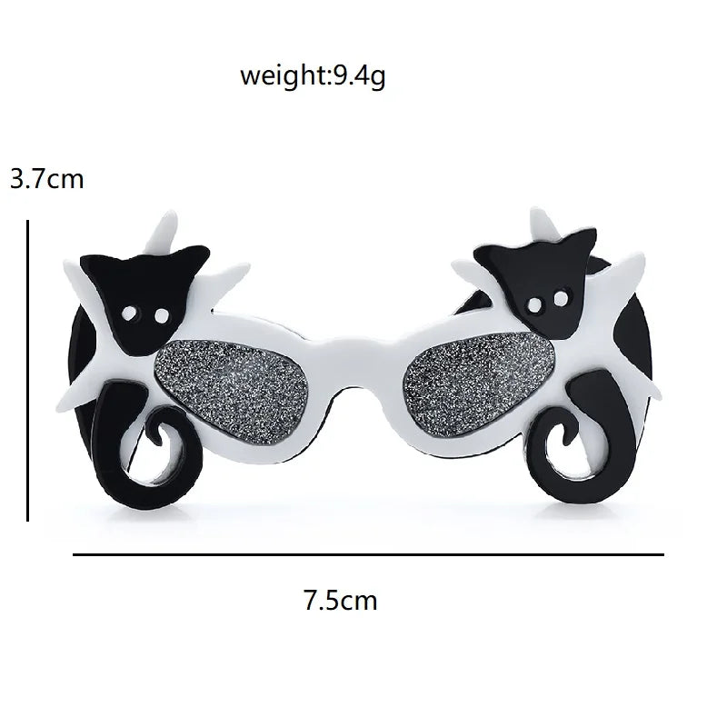 Acrylic Halloween Sunglasses Brooch dimensions and weight