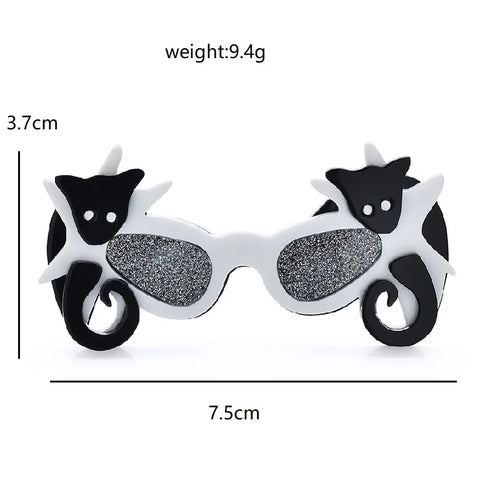 Acrylic Halloween Sunglasses Brooch dimensions and weight