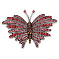 Radiating Butterfly Wings with Sparkling Lines Brooch original white background product photo