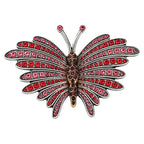 Radiating Butterfly Wings with Sparkling Lines Brooch original white background product photo