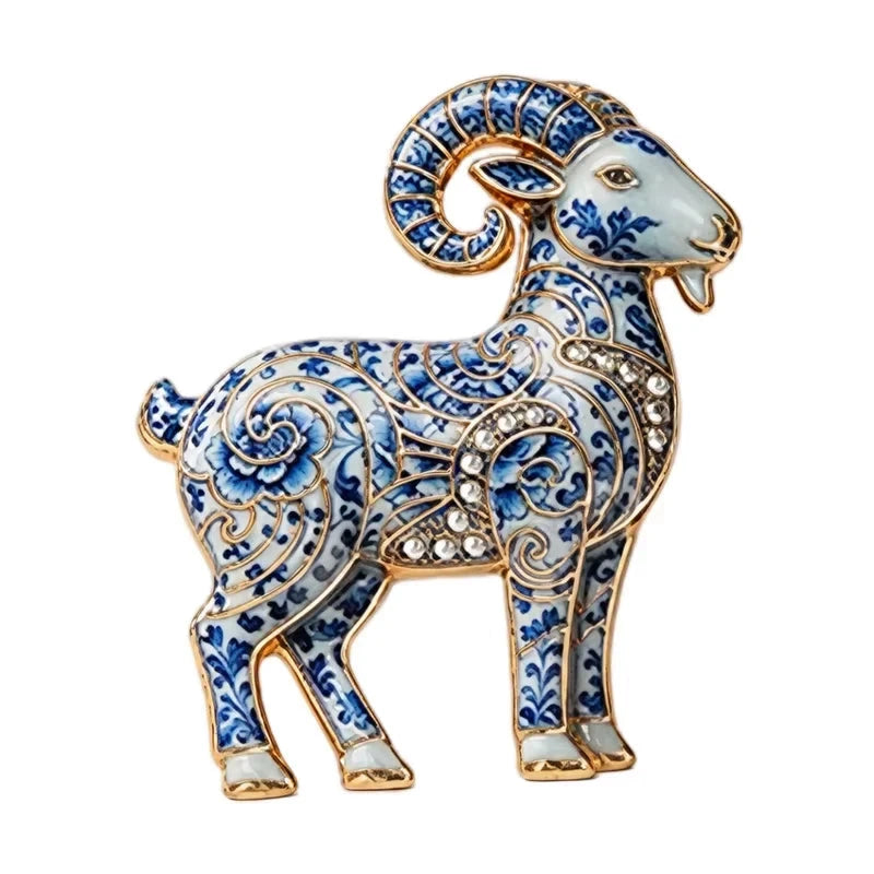 Floral Woodland Creature Motif Brooch original white background product photo