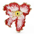 Surreal Enamel Eye Flower Brooch product variant photo