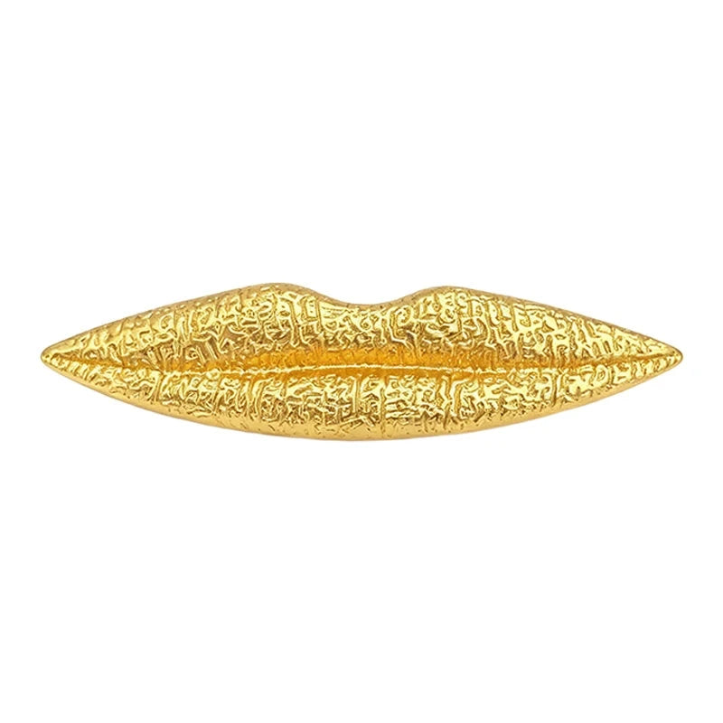 Minimal Textured Lips Brooch original white background product photo