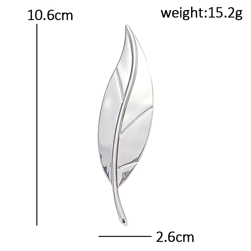 Minimal Folded Leaf Brooch