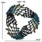 Triangular Lattice Wreath with Rhinestones Brooch — dimensions